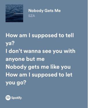 Susah Melupakan Mantan Kekasih, Nobody Gets Me - SZA